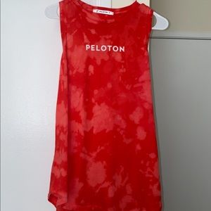 Peloton Tie Dye Pride Tank in Red
